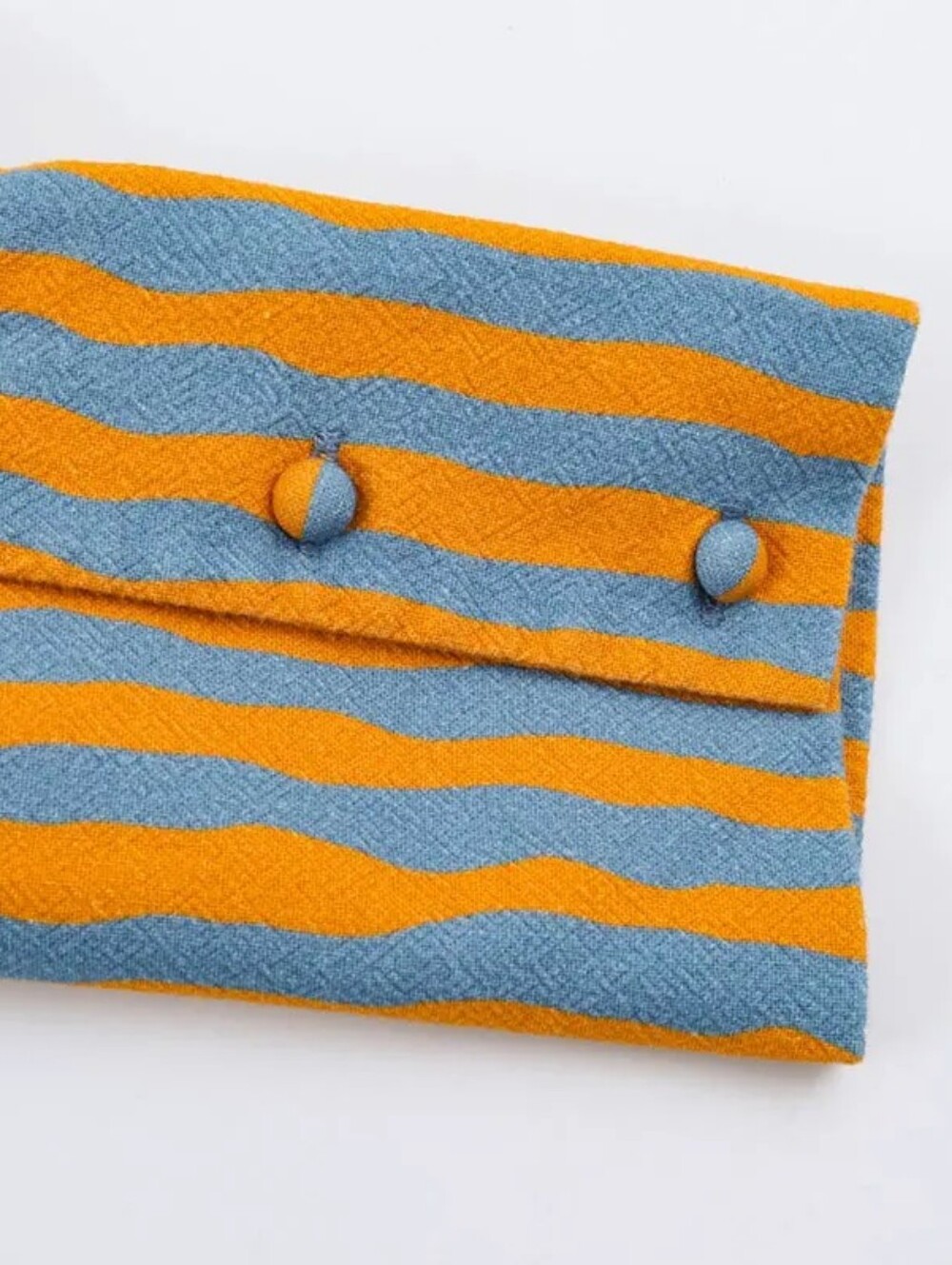 Embroidered Orange & Teal Stripe Women's Jacket - Picture 10 of 12